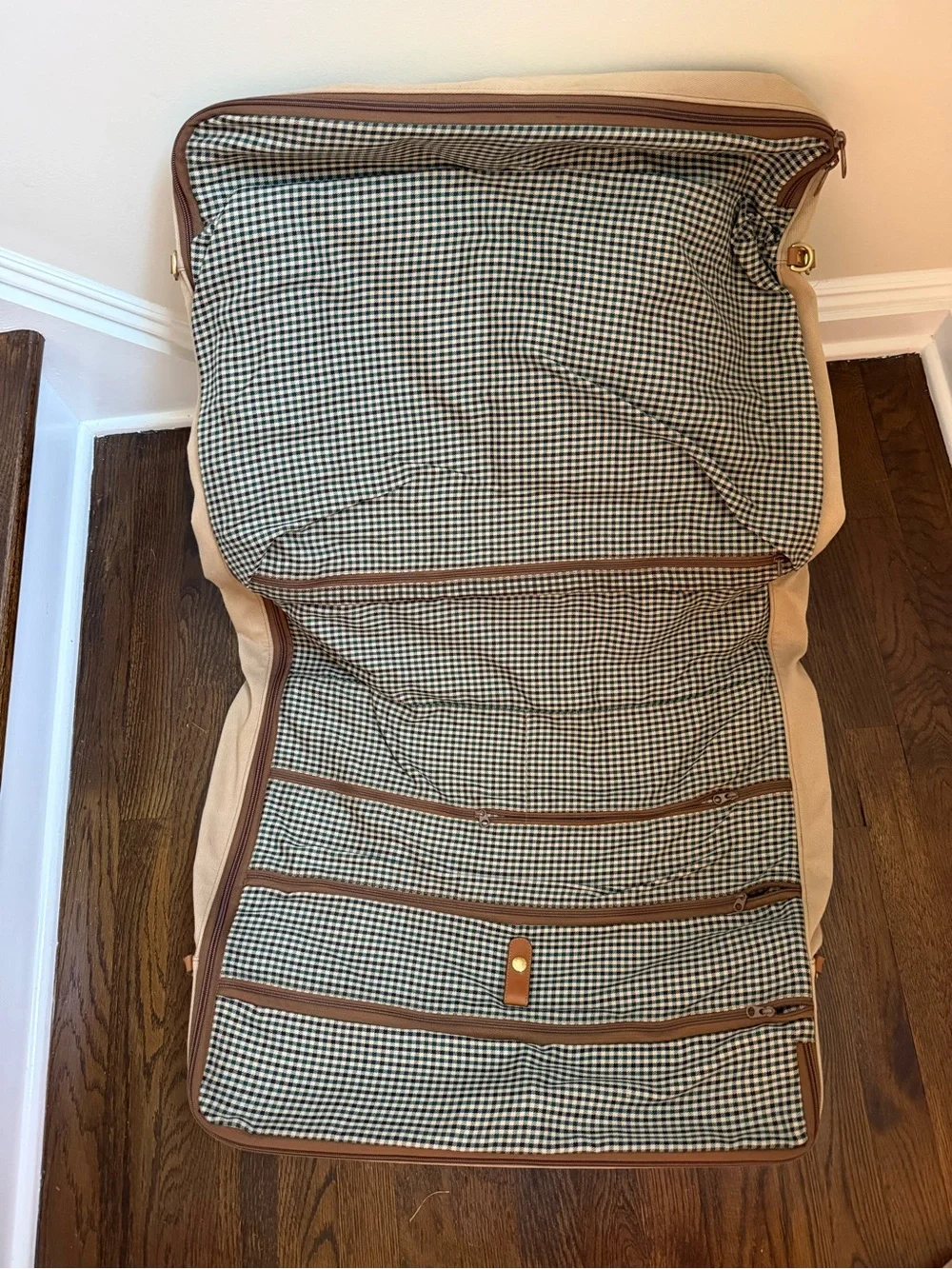 Original Ghurka No. 171 Quattro Leather and Canvas Travel Suit Bag